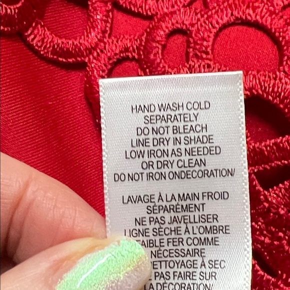 Donna Ricco Cutout Roses Hem Red Dress - Picture 4 of 8